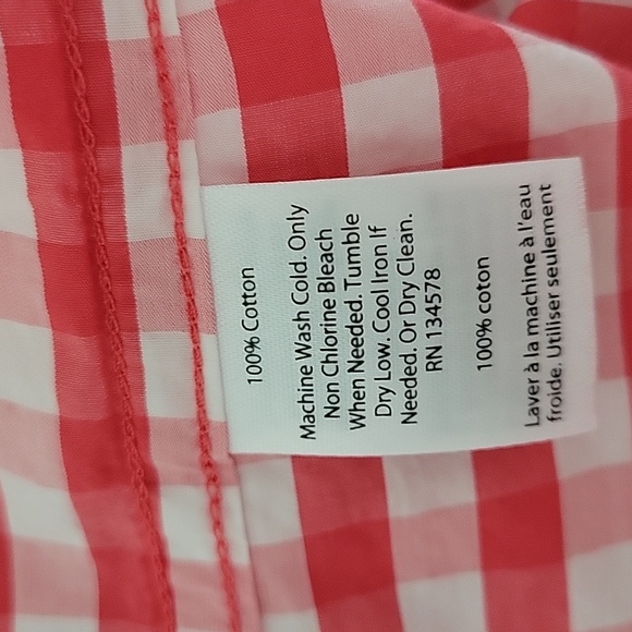 Vineyard Vines Gingham Button Down Relaxed Fit Size 4 - Picture 11 of 12